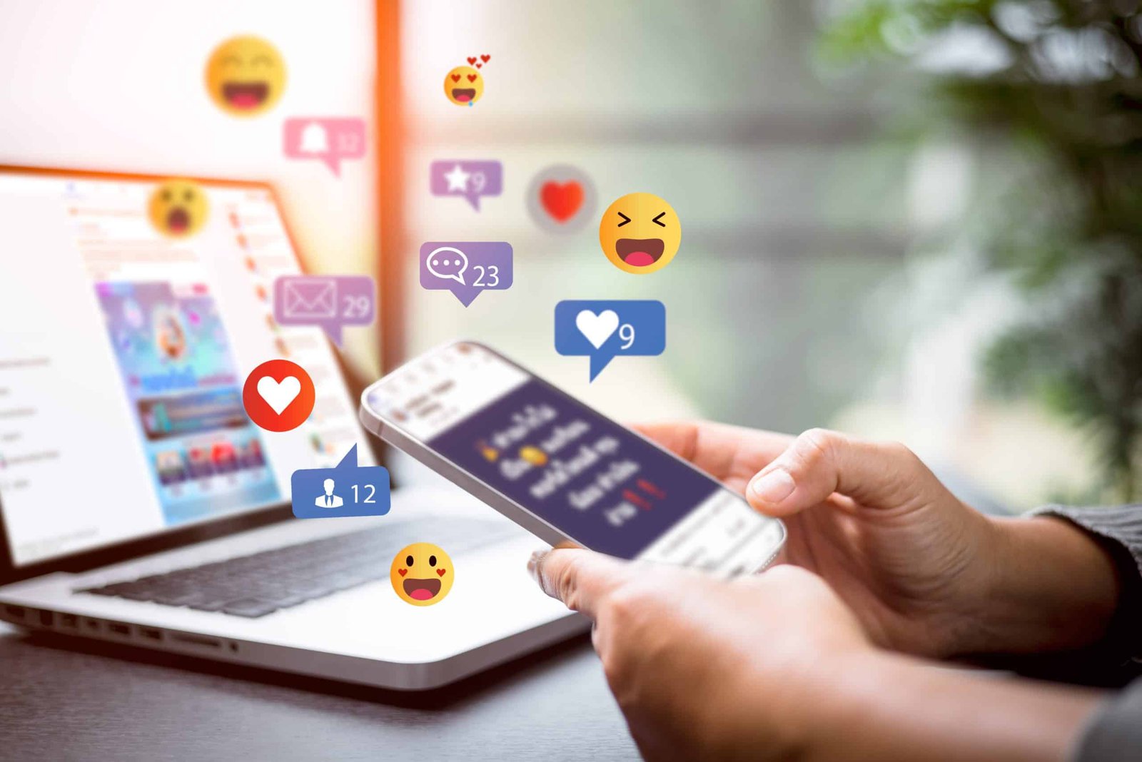 Social,Media,And,Digital,Online,Concept.,Person,Using,A,Social